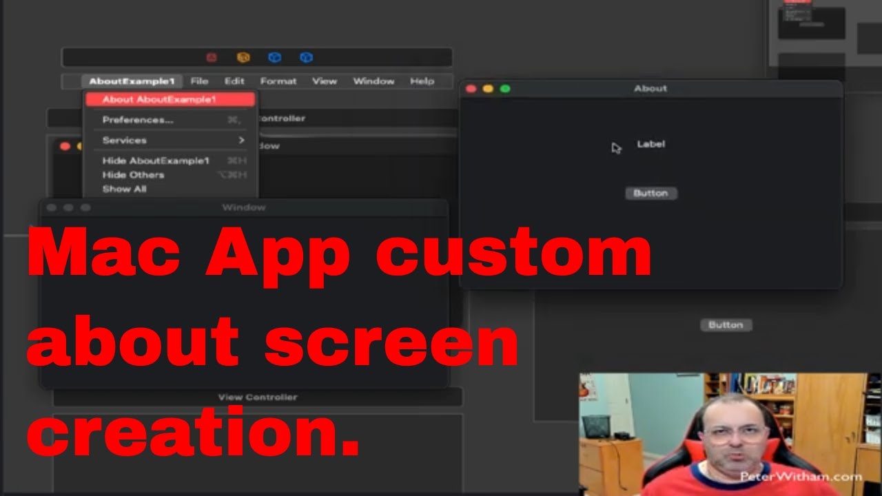 How to customize a Mac app About screen