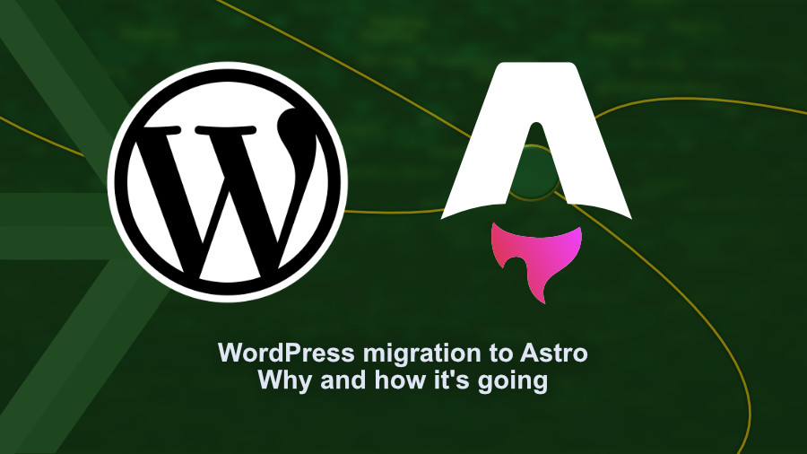 Time to move away from WordPress, Astro is my goto site generator now. But sometimes the pain is not the design, it's the years of content that needs converting.