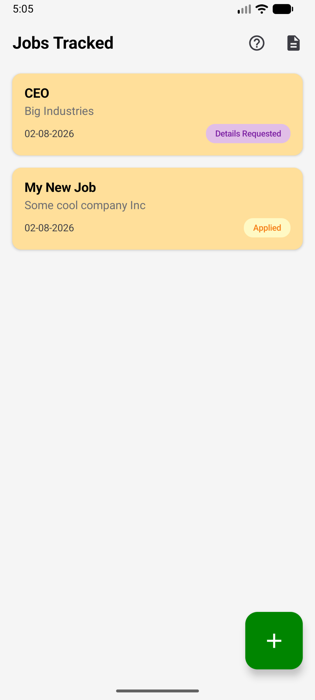 Job Finder Tracker screenshot 1